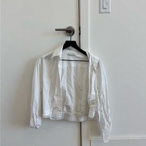 Sandro White Cropped Jacket